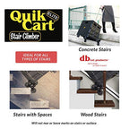 dbest products Quik Cart Elite Stair Climber Wheeled Rolling Crate Teacher Utility With seat Heavy Duty Collapsible Basket With Handle, Black - color: Black, style: Elite Stair Climber