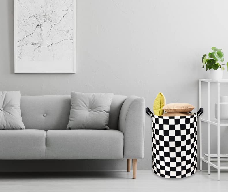 Boys Laundry Basket hamper Kids Hamper Car Toy Organizer Bins for Room Decor,Gift Basket for Bedroom(Racing Flag) - color: Racing Flag
