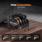 Foam Pistol Rack for Gun Safe Pistol Holder for Storage, Gun Cabinet Accessories for Pistols Revolvers, Fits Most Handguns - size: 4 Slots