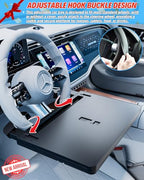 Portable Large Steering Wheel Tray Table for Car - Adjustable Laptop Holder Desk & Food Trays, Car Tray that Fits Over Steering Wheel Cover, Eating Food & Working, Driver Office Accessories - style: Car Laptop Desk