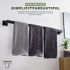 KOKOSIRI 32-Inch Single Towel Bar, Bathroom Kitchen Towel Holder, Wall Mounted SUS304 Stainless Steel Towel Rack, Matte Black, B4003BK-L32 - color: Matte Black, size: 32-Inch