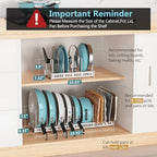 3-Pack Pots and Pans Organizer for Under Cabinet, Bright White - color: Bright White
