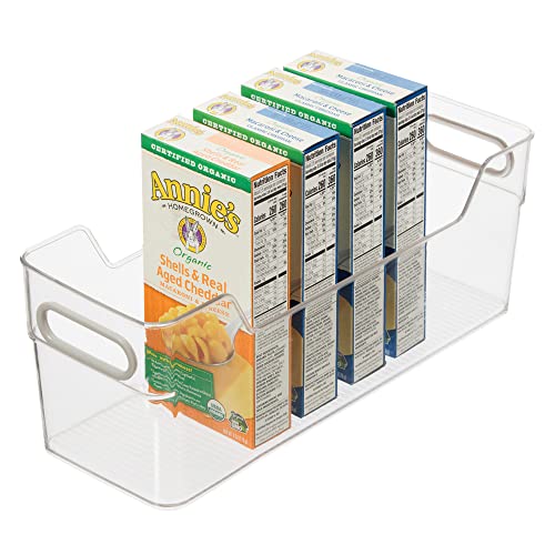 Oggi Cabinet/Drawer High Wall Storage Bin - 14" x 5", Clear/Gray, Ideal for Kitchen Organization, Pantry Storage, Fridge Organizing - Set of 6 - size: 14" x 5" - Tall (set of 6)
