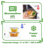 HOMBERKING 24pc Glass Food Storage Containers with Lids, Glass Meal Prep Containers, Airtight Bento Boxes, BPA Free & Leak Proof, Pantry Kitchen Storage(12 lids & 12 Containers) - Gray - color: Light Grey