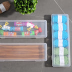 Large Storage Containers 6 Pack Plastic Box with Latching Lid 15" x 5"x 1.9" Storage Case for Art Supplies,Tools - size: Large-6 Pack