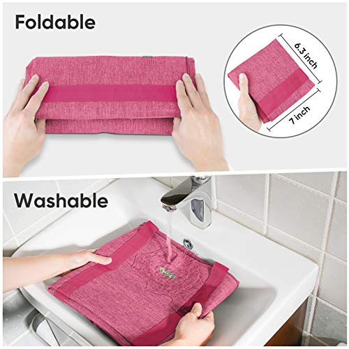 BALEINE Extra Large Storage Tote with Zippers & Carrying Handles, Heavy-Duty Oxford Fabric Moving Bags for Laundry, Space Saving, Storage, 2-Pack, Berry Red - color: Berry Red, size: 2-Pack