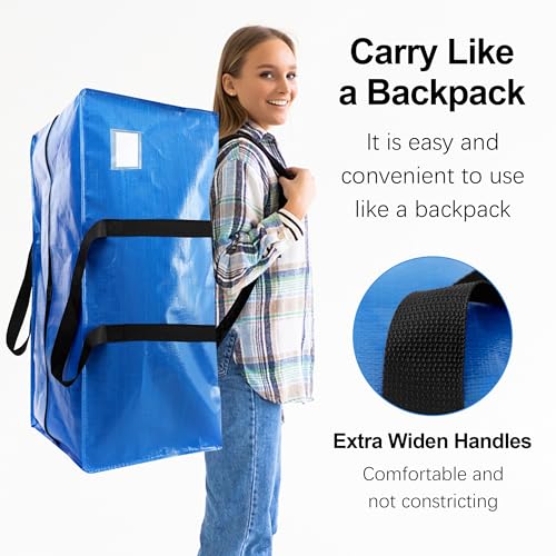 VELVETSURE 12 Pack Heavy Duty Extra Large Moving Bags W/Backpack Straps - Strong Handles & Zippers, Storage Totes For Space Saving, Fold Flat, Alternative to Moving Box and Storage Bin, Multicolor - color: Multicolor, size: 24 Gal - 12 Pack