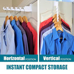 Wonder Hanger Over The Door 3-Pack Organizer for Clothes Hangers, Space-Saving Cascading Hanger Hooks, White - size: 3-Pack