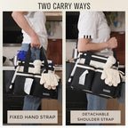 SCAVATA Compact Wearable Cleaning Caddy, Small Cleaning Supplies Organizer with Handle & Shoulder Straps for Housekeepers, under Sink & Car Cleaning Tool Organizers Bag, Cream White - color: CreamWhite