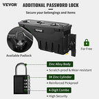 VEVOR Truck Bed Storage Box, Lockable Lid, Waterproof ABS Wheel Well Tool Box 6.6 Gal/20 L with Password Padlock, Compatible with Tundra 2007-2021, Passenger Side, Black - size: Passenger Side, style: Toyota Tundra