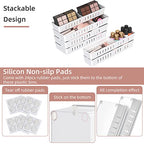 6 PCS Desk Drawer Organizer, Bathroom Drawer Organizer Trays with Dividers Adjustable, Makeup Organizer Bins for Vanity Clothes Junk Kitchen Utensil - style: Organize