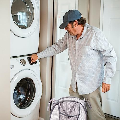 Collapsible Pop Up Laundry Hamper, Extra Large Mesh Foldable Laundry Basket, 28" x 16" x 16", 2 Pack (Black + Grey) - color: 2P Black+Grey