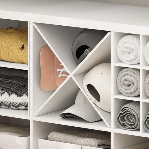Furinno Cubicle Cube Insert, X-Shelf Cube Organizer, Fits into Furinno Extra Thick Cubes, for Organizers and Storage, White (Does not fit IKEA Kallax Shelving) - color: White, size: X-Shelf Insert