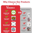 VERONES 30 Pieces Glass Meal Prep Containers Set, Stackable Glass Food Storage Containers with Lids-Airtight Lunch Containers，for Microwave, Oven, Freezer & Dishwasher,Red - color: Red