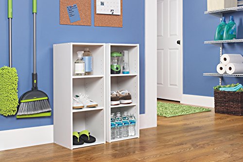 ClosetMaid #8987 Stackable 3-Shelf Organizer, White - color: White