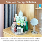 Clear Lazy Susan Organizer Turntable for Cabinet Table Top, 9.25 Inch 4 Pack 360 Rotating Spinning Makeup Organizer for Vanity, Kitchen Storage Rack Heavy-Duty Pantry Spices Tray Countertop Organizer - size: 9.25 inch 4 Pack