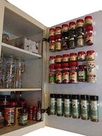 Crazy Chef Spice Clips 30 ct Spice Clips Gripper Organizer Holds 30 Spice Jars - Pantry and Inside Cabinet Organization 3M Adhesive Spice Rack