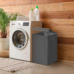 Simple Houseware Foldable Laundry Hamper Basket with Lid and Removable Bag, Dark Gray - color: Dark Grey