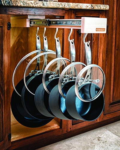 Glideware Pan 7 Hook Utility Organizer with Ball Bearing Slides