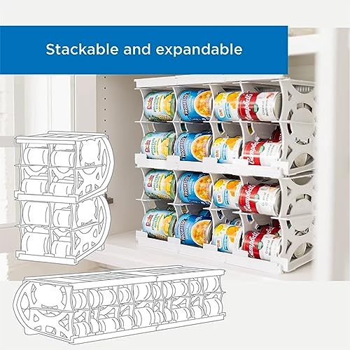 Shelf Reliance Cansolidator Cupboard - 2-Pack Can Organizer for Pantry, Stackable Soda Can Storage for Kitchen, Holds 20 Cans of Food or Soda - size: 2 Pack, style: 20 Soup Can
