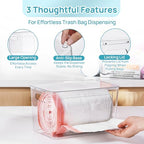 Vtopmart 2 Pack Trash Bag Holder, Stackable Garbage Bag Dispenser for 13/30/33 Gallon Bags, Clear Organizer Bins for Under Kitchen Sink, Laundry Room Organization and Storage - size: 2 Pack