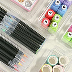 LotFancy Clear Drawer Organizers, 6'' x 3'' x 2'', Set of 3, Drawer Organizer Trays for Desk, Plastic Storage Bins for Bathroom, Makeup, Utensils, Stackable - size: 6x3x2''