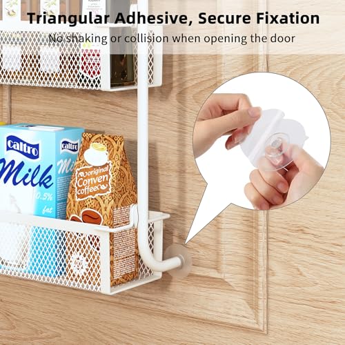 Over the Door Pantry Organizer, 6-Tier Pantry Door Organization and Storage, Over the Door Spice Rack, Home & Kitchen Storage Shelves for Cabinet, White - color: White, size: 16.5"W 6-Tier