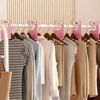 16 Pack White Clothing Rack Size Dividers Plus 45 Labels (1 Inch) and 18 Large Blank Labels, Large Rectangular Clothing Closet Dividers (Pink) - color: Pink, size: 16 PACK