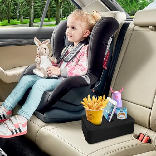 4 Hole Couch Cup Holder Tray, Cup Holder for Bed Suitable for Cup Holders on Sofas, beds, Camping, RVs, Cars, and Beaches.Black - color: Black, size: 12.2" x 9.4" x 3.1"