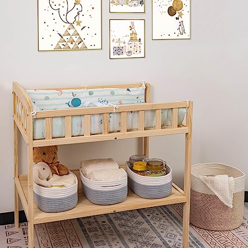 CubesLand Cube Shelf Storage Baskets for Organizing, Woven Shelf, Closet Bins Shelves Toy Basket Box Nursery Baby 2 Packs Organization Off White/Light Gray - color: Off White/Light Gray, size: 2pcs-Small Basket