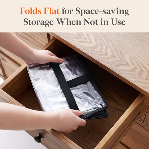 Lifewit 3 Pack Clear Clothes Storage Bags, 60L Plastic Blanket Storage Bag, Vinyl Foldable Moving Bags with Zipper, Closet Organizers and Storage Containers for Bedding, Duvet, Comforter - size: 60L