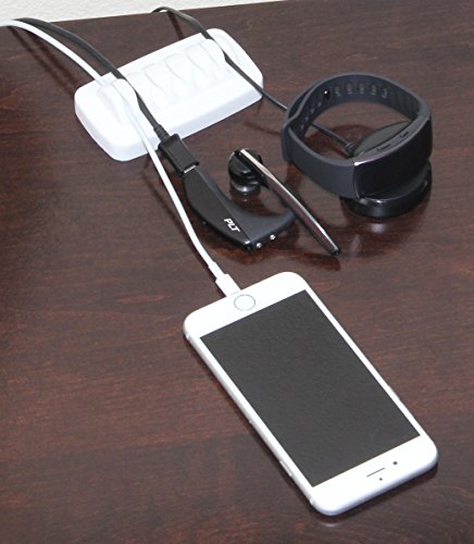 Heaviest Cable Organizer on The Market! Compact and Weighted Desktop Cord Holder and Cable Organizer, Eco-Friendly Silicone, No Bad Smell, Bundled with 4 Reusable Cable Ties! (White) - color: White, Standard