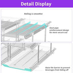 Can Organizer for Pantry, Upgraded Thickened Modular 4 Tier Combinable Can Storage and Beverage Dispenser Rack, Canned Food Organizer Holds 48 Cans, Clear Can Holders for Pantry and FridgeFridge - size: 4 Tiers-12 Pcs