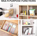 Clear Plastic Storage Bins 8 Pack - Pantry Organizers and Storage, Fridge Organizer for Kitchen, Cabinet, Freezer, Bathroom, Clost, Home Organization - size: 8 Larger + 0 Small