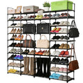 Extra Large Shoe Rack – 4 Columns × 10 Tiers, Holds Up to 72–80 Pairs – Heavy-Duty Stackable Metal Shoe Organizer for Entryway, Closet, Garage