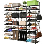 Extra Large Shoe Rack – 4 Columns × 10 Tiers, Holds Up to 72–80 Pairs – Heavy-Duty Stackable Metal Shoe Organizer for Entryway, Closet, Garage