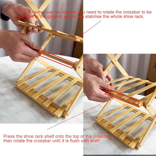 Shoe Rack - Foldable Vertical Shoe Rack for Entryway,Durable and Easy to Assemble,Applicable to Home Entrance, Closet and Bedroom (Tawny-6 Layers) - color: Tawny-6 Layers