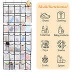 GOMAJI 35 Pockets Over the Door Shoe Organizer - color: White