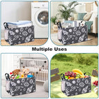 FANKANG Storage Basket,Nursery Hamper Canvas Laundry Basket Foldable with Waterproof PE Coating Storage, Office, Bedroom, Clothes,Toys (Rec-Space Planet) - color: FK-Rec-Space Planet