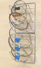 Simple Houseware 2-Pack Cabinet Door/Wall Mount Pot Lid Organizer Rack, 9.5" W x 4.5" D x 11.5”H, Chrome - color: Chrome