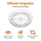 Amazon Basics Clear Rotating Lazy Susan Turntable Organizer for Condiments, 9-Inch, 2-Pack - size: 9" Diameter, 2-Pack