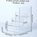 Acrylic Wallet Display Stand Purse Handbag Organizer, Clear Jewelry Riser Display Stand Purse Display Rack, Acrylic Display Shelf for Cosmetic Perfume Jewelry Sunglasses Handbag (4 Tier) - size: 1PCS-4 Tier