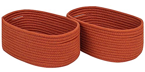 CubesLand Toys Closet Storage Organizer Baskets Bins for Cube Ogranizer/Shelving,Woven Basket for Organizing,Decor Basket for Living Room,Bedroom,Perfect for Pet Toy&Food Storage,2pack Brick Red - color: Brick Red, size: 2pcs-Small Basket