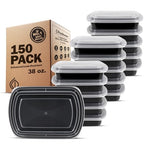Freshware Meal Prep Containers [150 Pack] 1 Compartment Food Containers with Lids, Bento Box, Stackable, Microwave/Dishwasher Safe (38 oz) - size: 38OZ-150PK