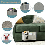 Dual-Purpose Bedside Caddy Organizer Hanging Storage Bag Dorm Storage for Home, Dorm, Bunk, Hospital Beds, Bed Caddy Holder with 6 Pockets for Magazines, Books, Phones, Remotes, Bottles