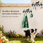 Dog Leash Holder for Wall, Key Holder Mount with 5 Metal Hooks, Pet Leash and Key Organizer, Screw Mounted Rack for Leashes Keys Collars, Entryway Garage Mudroom - style: 5-Hook
