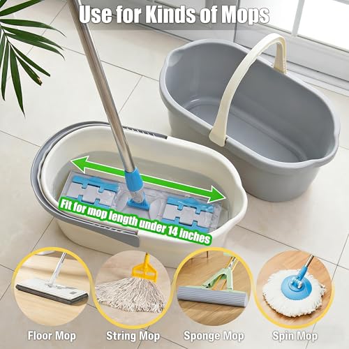 Haundry 4.5 Gallon Cleaning Bucket, Good Grips Household Mop Bucket for Cleaning Supplies, Cleaning Caddy Organizer Basket with Handle, 17.1L, Grey - color: Gray