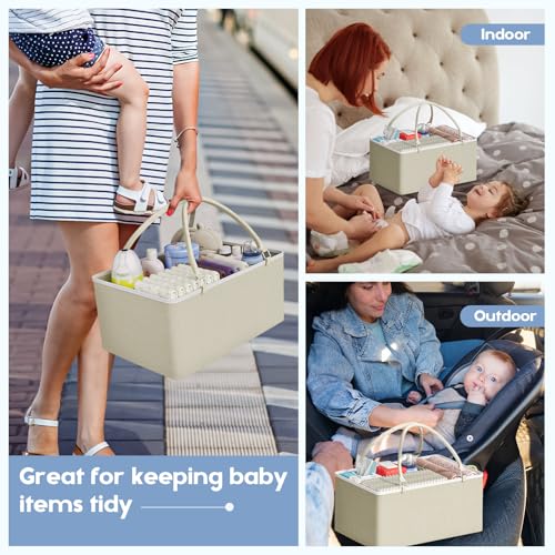 Cidaziya 2In1 Baby Diaper Caddy Organizers and Storage, 3 Tier Rolling Cart with Dividers and Drawers, Mobile Utility Cart Baby Dresser Clothes Organizer for Changing Table, Crib Nursery, Bedroom - color: White, size: 32.48"W x 11.42"D x 33.5"H