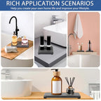 4PCS Water Absorbing Stone Tray, Quick Drying Diatomite Stone Sink Tray, Water Absorbent Diatomite Coasters Used for Hand Soap Dispenser Toothbrush Sponges Holders in Bathroom Counter and Kitchen Sink - color: Dark Gray