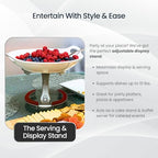 Trivae Pot Lid Holder – 4-in-1 Pot Lid Holder While Cooking, Pan Lid Holder, Trivet & Cake Stand – Versatile Kitchen Tool for Hot Pots, Serving & Display – Space-Saving, Heat-Resistant Stand - color: Flame Red